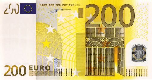 dollar bill 200 euro money