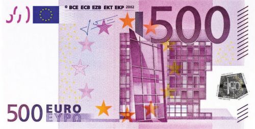dollar bill 500 euro money