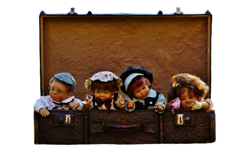 dolls children luggage