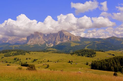 dolomites the group of the sella mountain