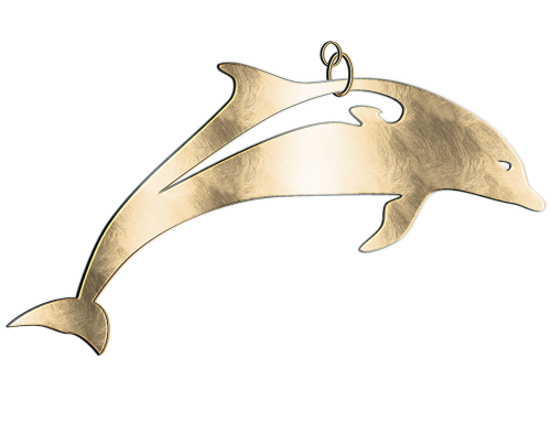 dolphin metal gold