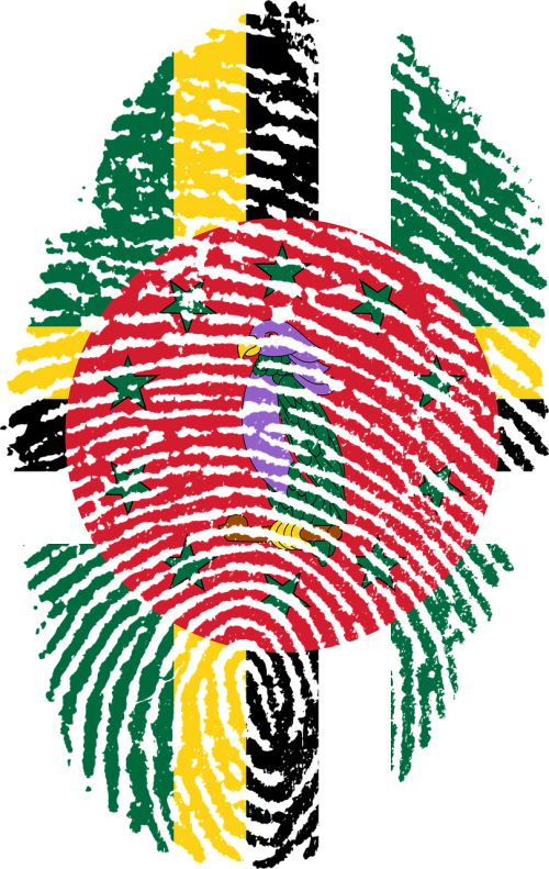 dominica flag fingerprint