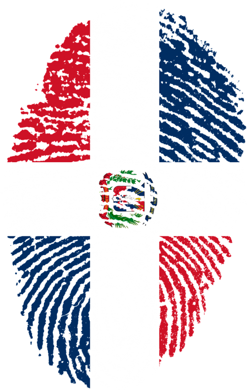 dominican republic flag fingerprint