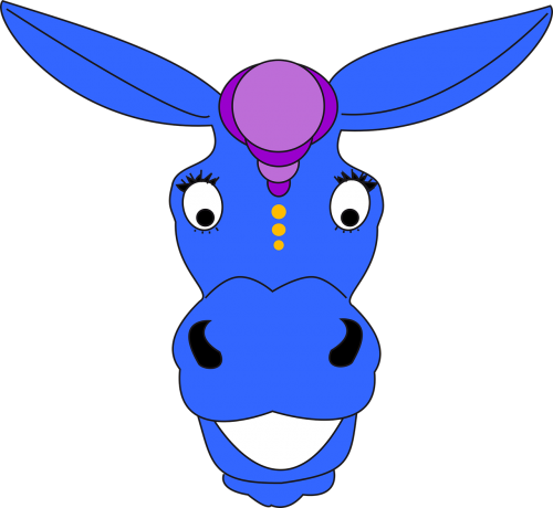 donkey blue animal