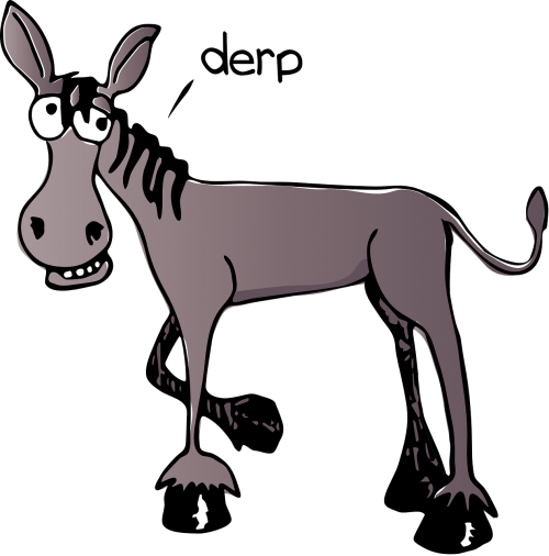 donkey derpy cartoon