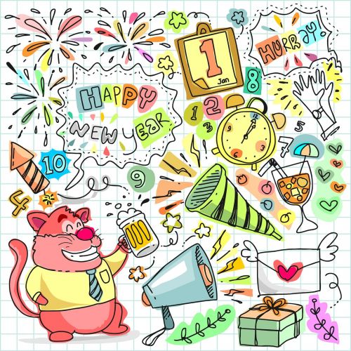 doodle new year