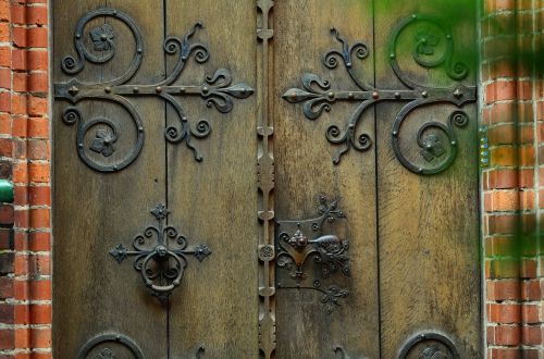 door old door ironwork