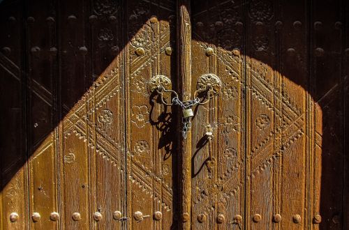 door wooden house