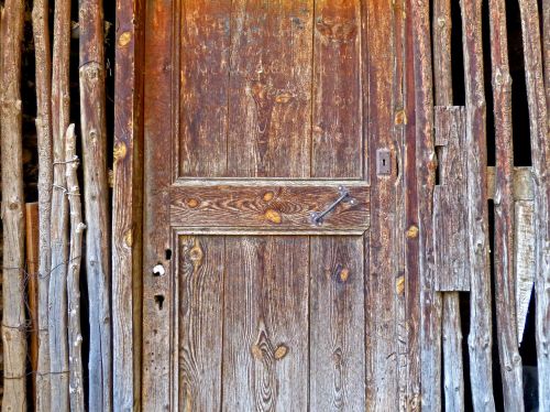 door rustic wood