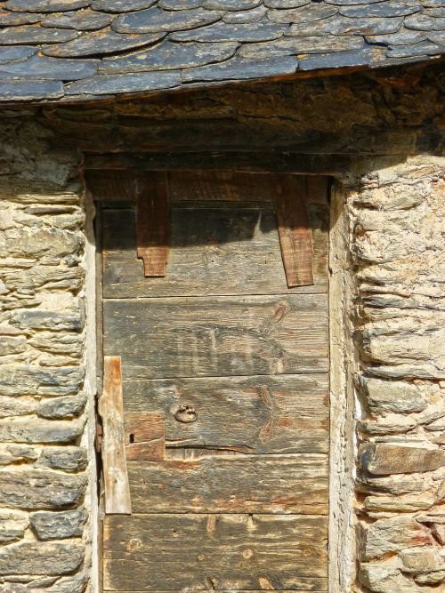 door rustic wood