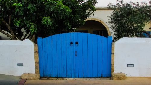 door gate blue