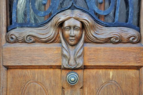 door wooden door carved door