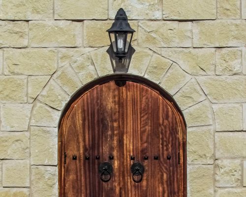 door entrance wooden
