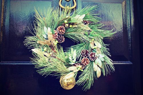 door wreath black