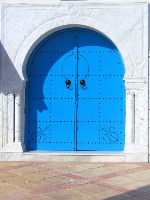 door blue beautiful