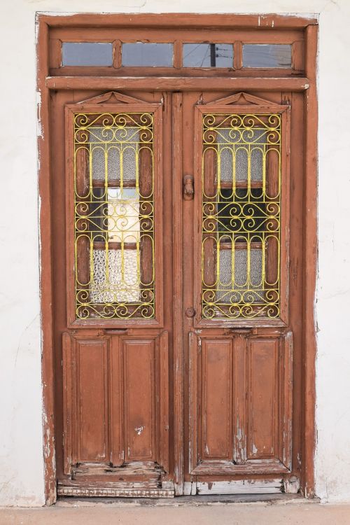 door brown old