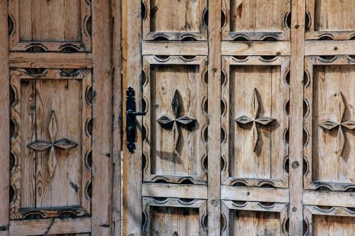 door ornament wooden door