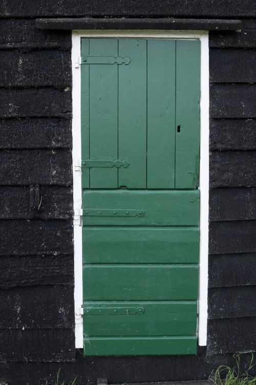 door green building