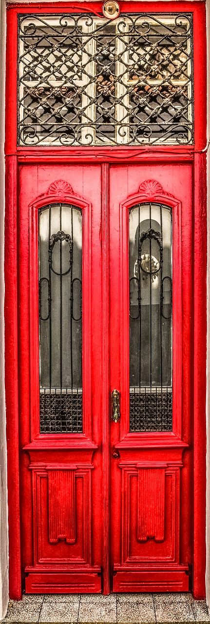 door wooden red
