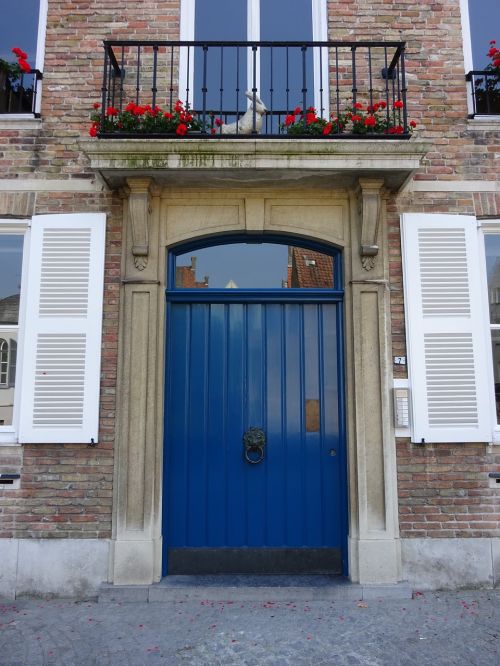 door blue home