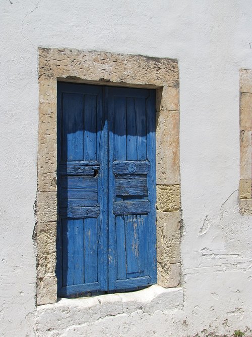 door  greece  blue