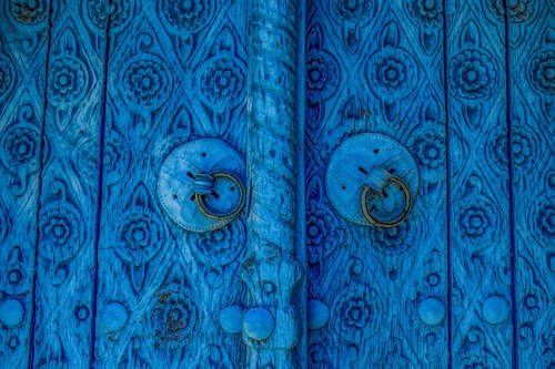 door  wooden  blue