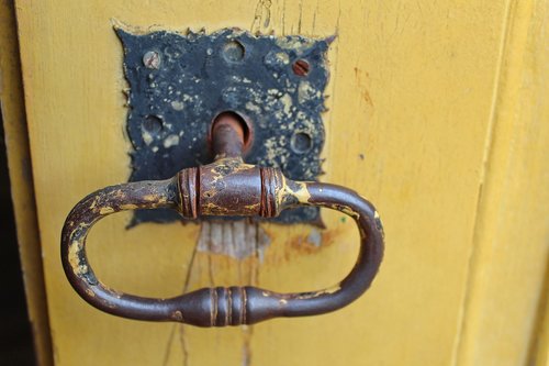 door  door handle  metal