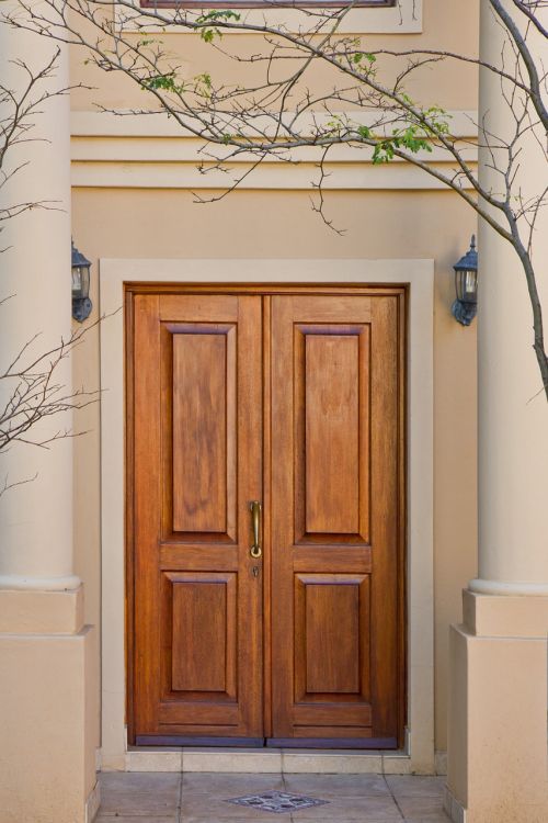 door brown wood