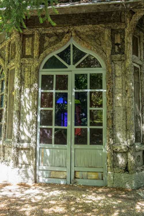 door old glass