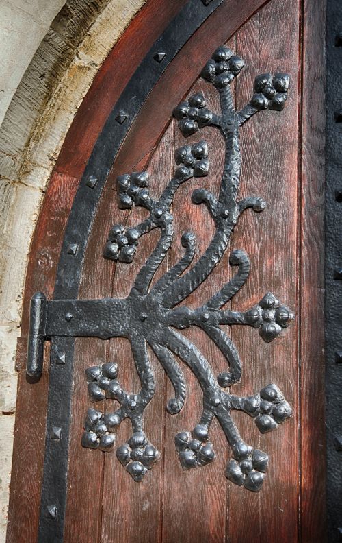 door hardware detail iron
