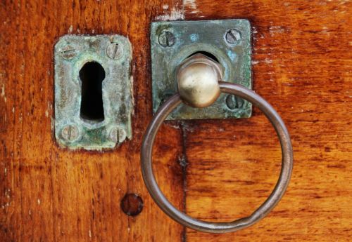 door lock front door metal