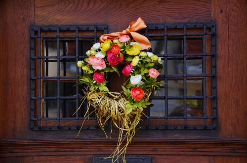 door wreath floral wreath flowers