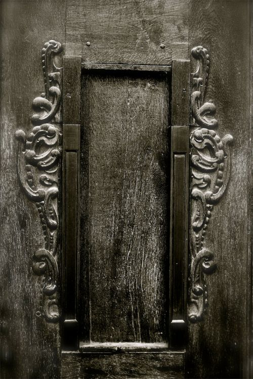 doors black and white grey
