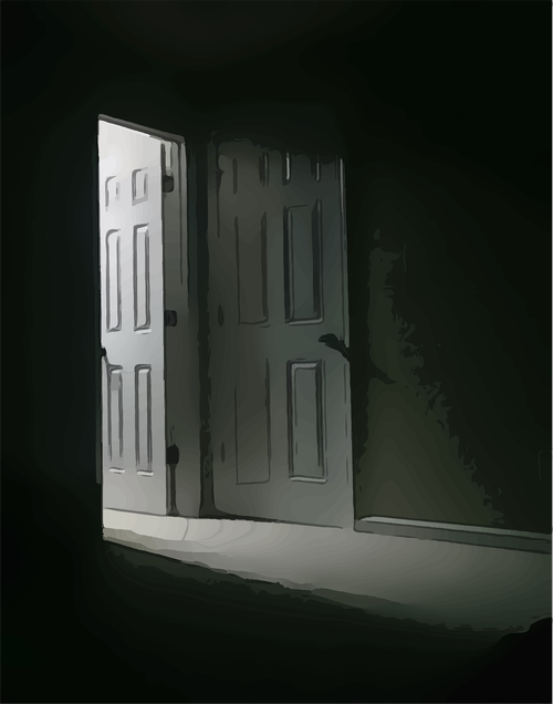 doorway  spooky  dark