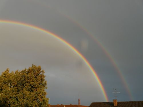 double rainbow secondary rainbow rainbow