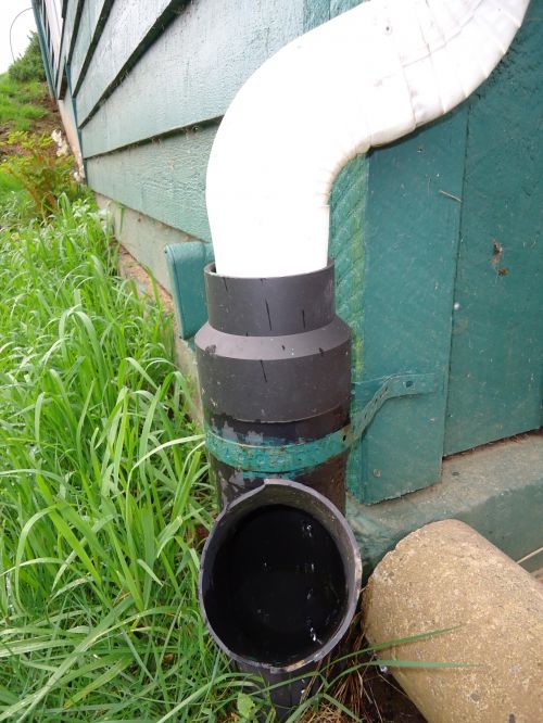 Downspout With Hole