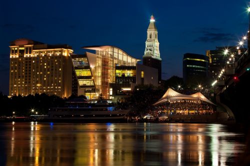 downtown skyline night