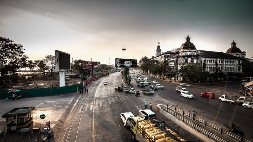 downtown yangon-myanmar myanmar burma