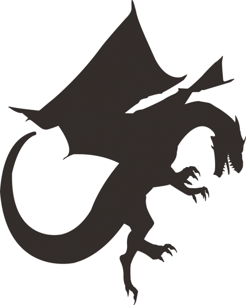 dragon silhouette black