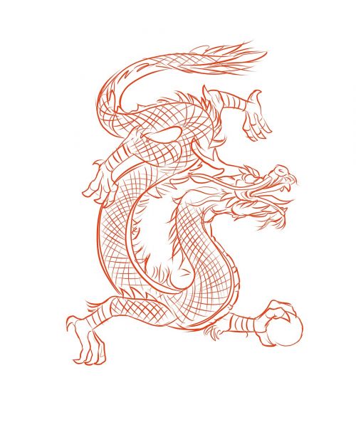 dragon design chinese