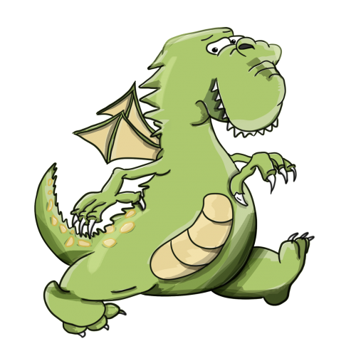 dragon cartoon green