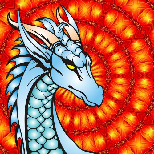 dragon blue dragon fire