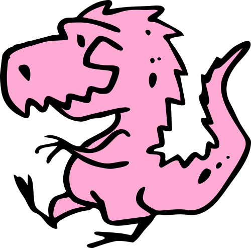 dragon dinosaur pink