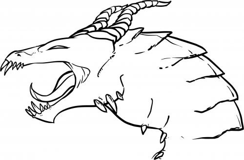 Dragon Lineart Drawing
