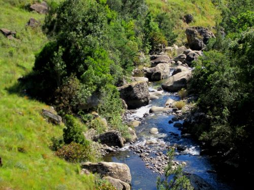 Drakensberg Mountain, View Of River