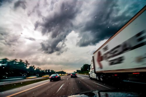 Dramatic Sky On Highway Commute