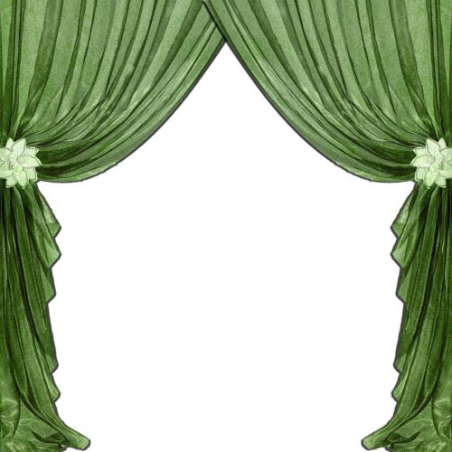 Drapes, Curtains Green