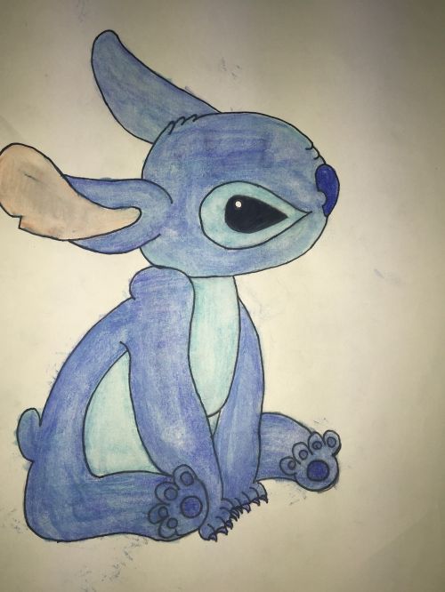 stitch cartoon drawing