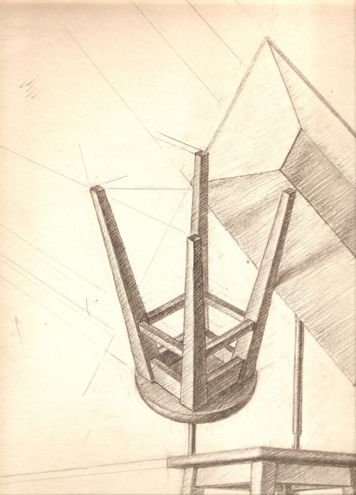 drawing perspective pencil