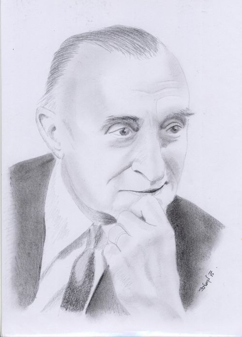 man drawing actor